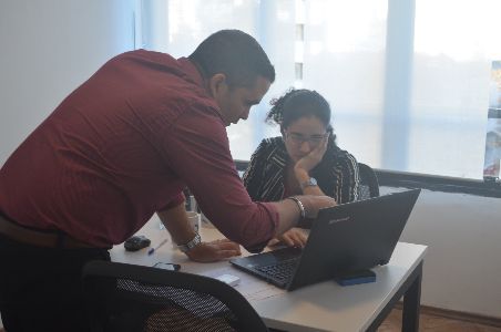 Texto de Odoo y bloque de imagen